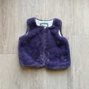 Mini Boden Plush Purple Vest